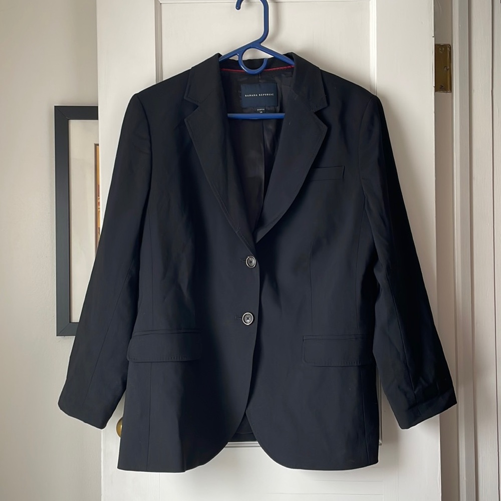 Banana Republic Black Wool Blazer circa 2008